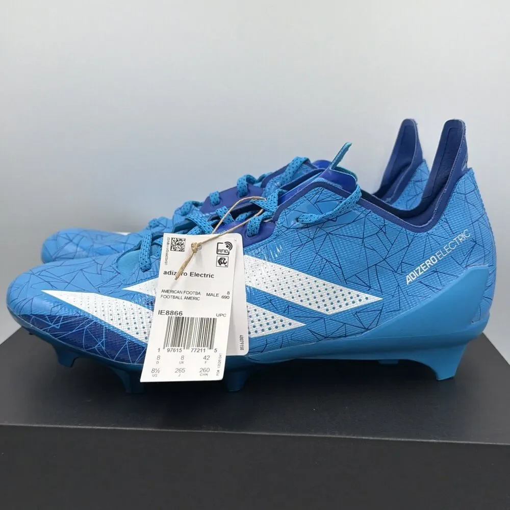 adidas adizero Electric Football Cleats Blue IE8866 Men's Size 8.5